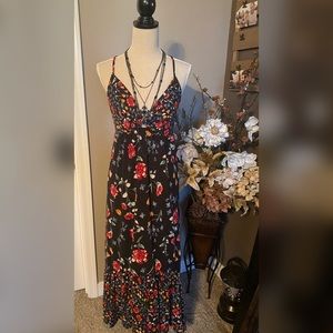 Derek Heart maxi dress floral NWOT halter back out